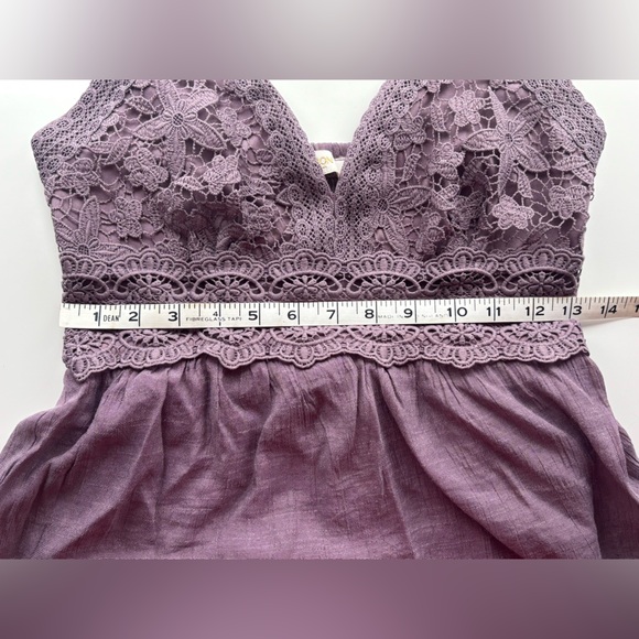 REBELLION Tiered Ruffle Smocked Back Sundress Size Small Purple - Picture 8 of 9
